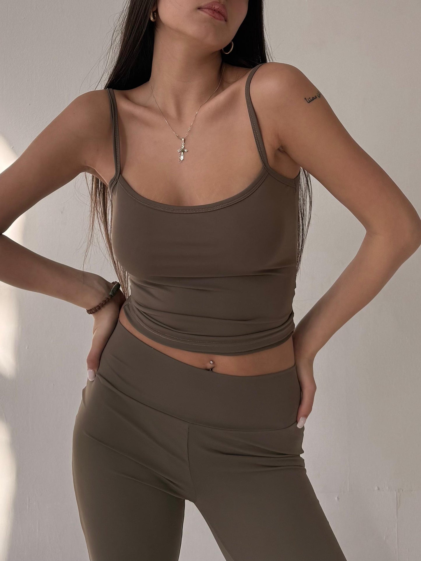 Soft brown bralette top