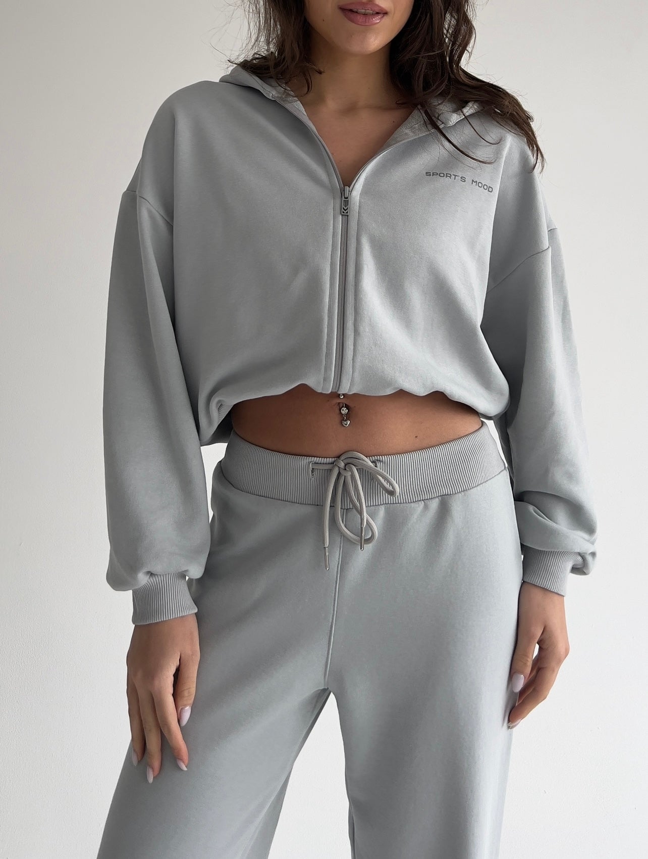 Ghost,short zip-up hoodie