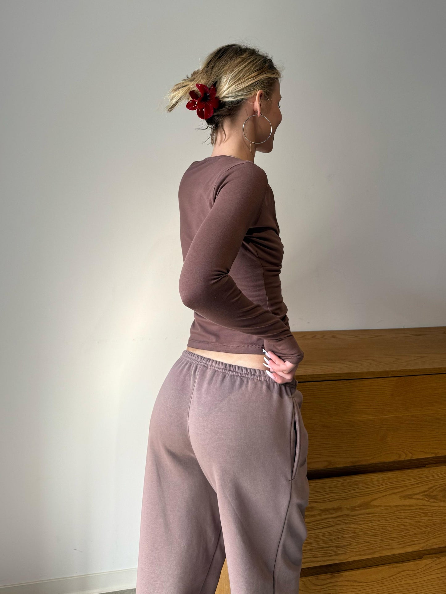 Brown V crossed top