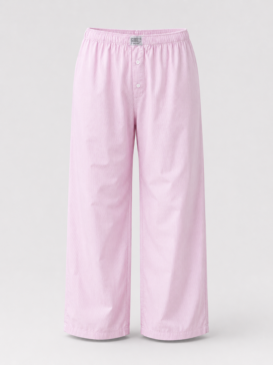 Baby pink striped boxer pants