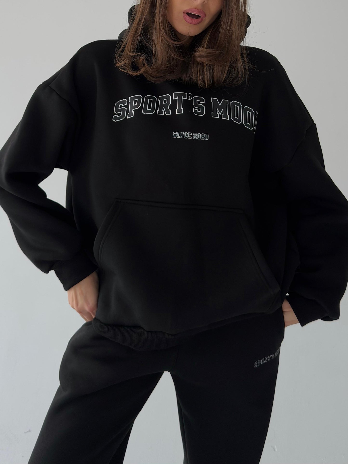 Black warm hoodie