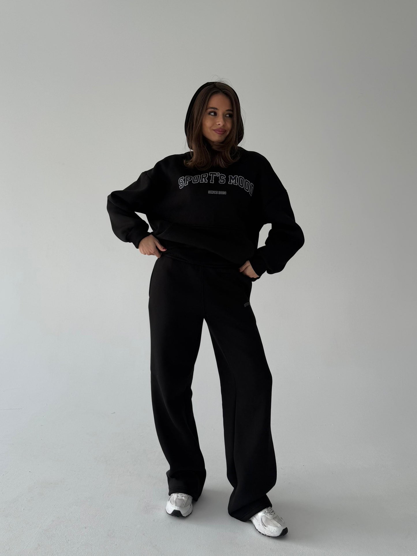 Black warm hoodie