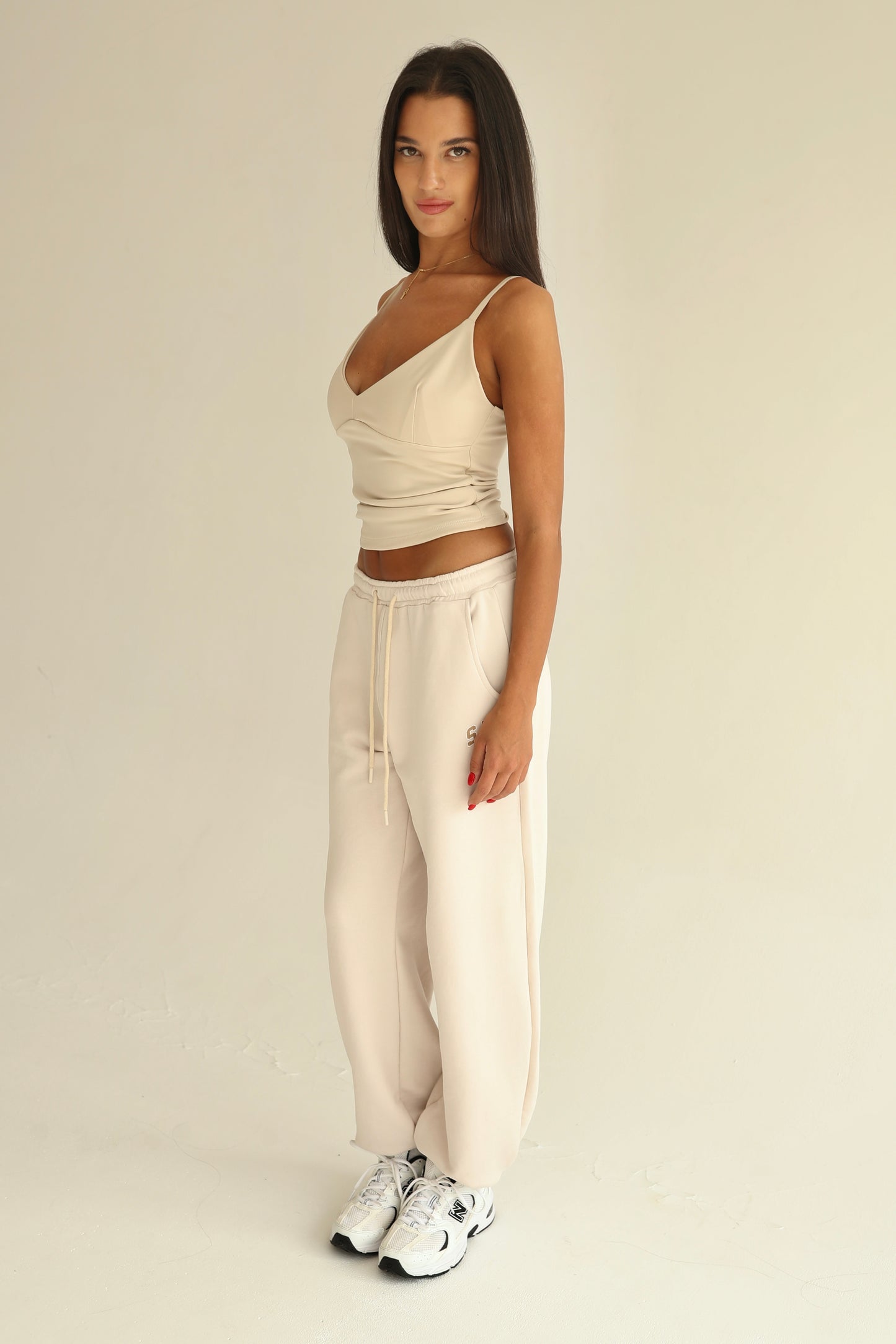 Vanilla cream V neck top
