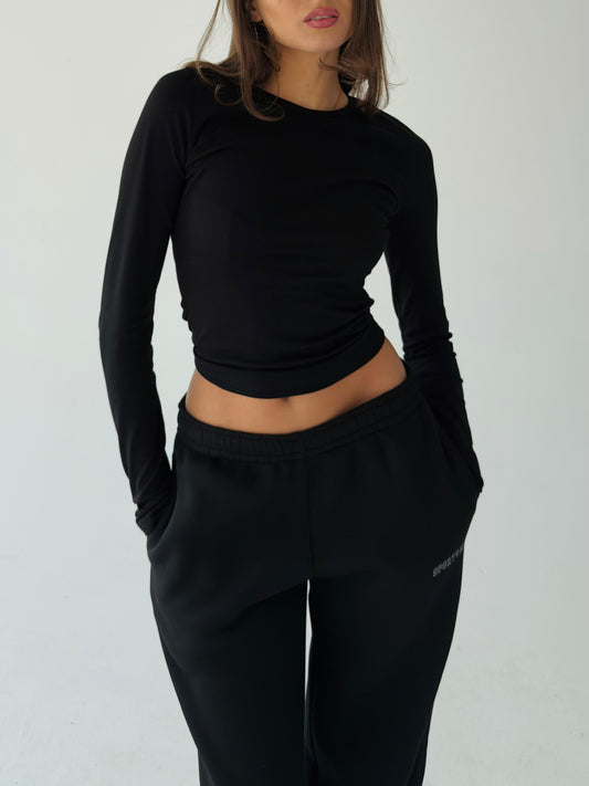Black basic top,long sleeve