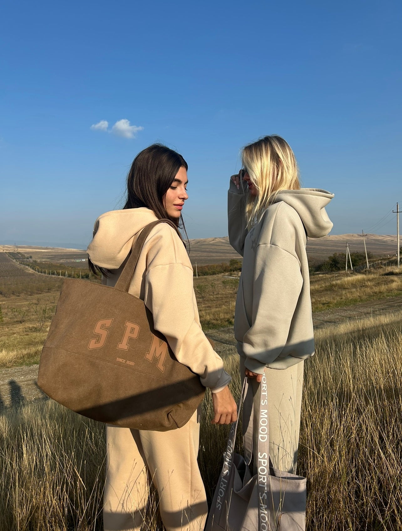 Brown tote bag