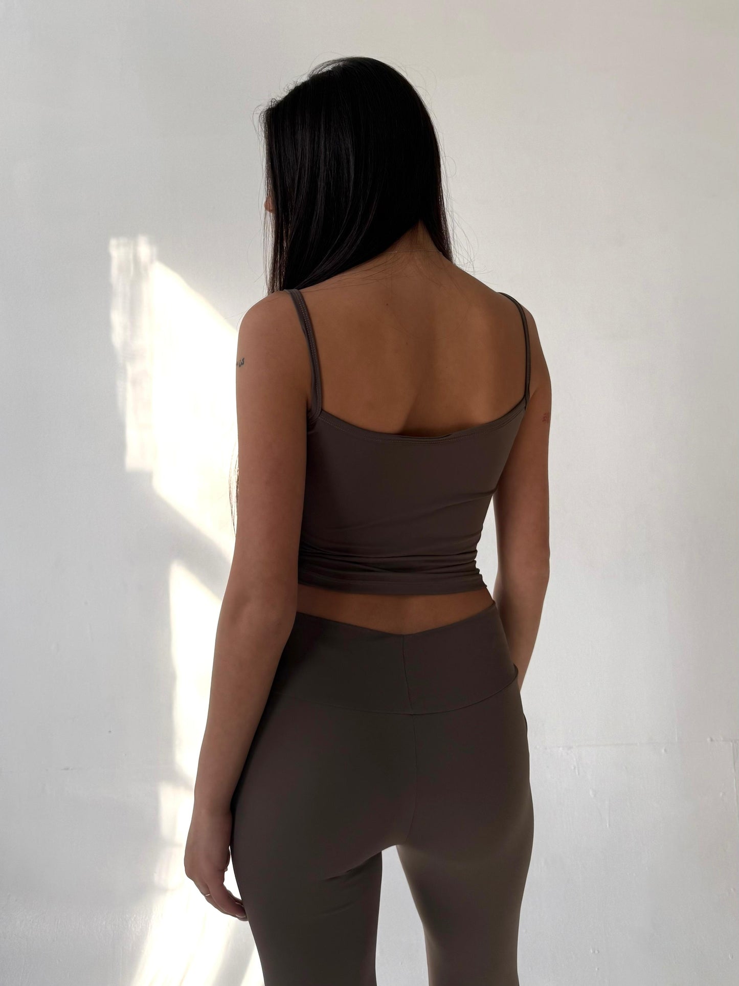 Soft brown bralette top