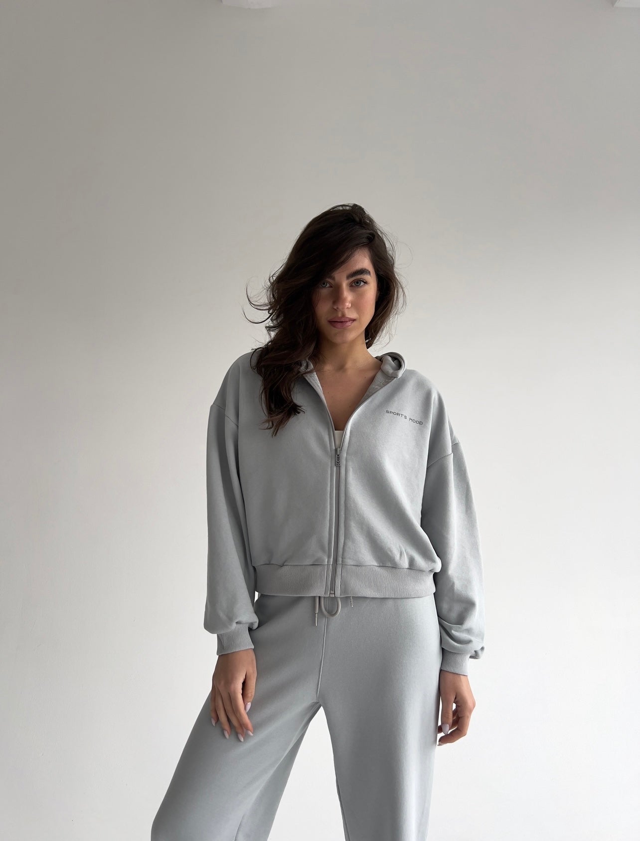 Ghost,short zip-up hoodie