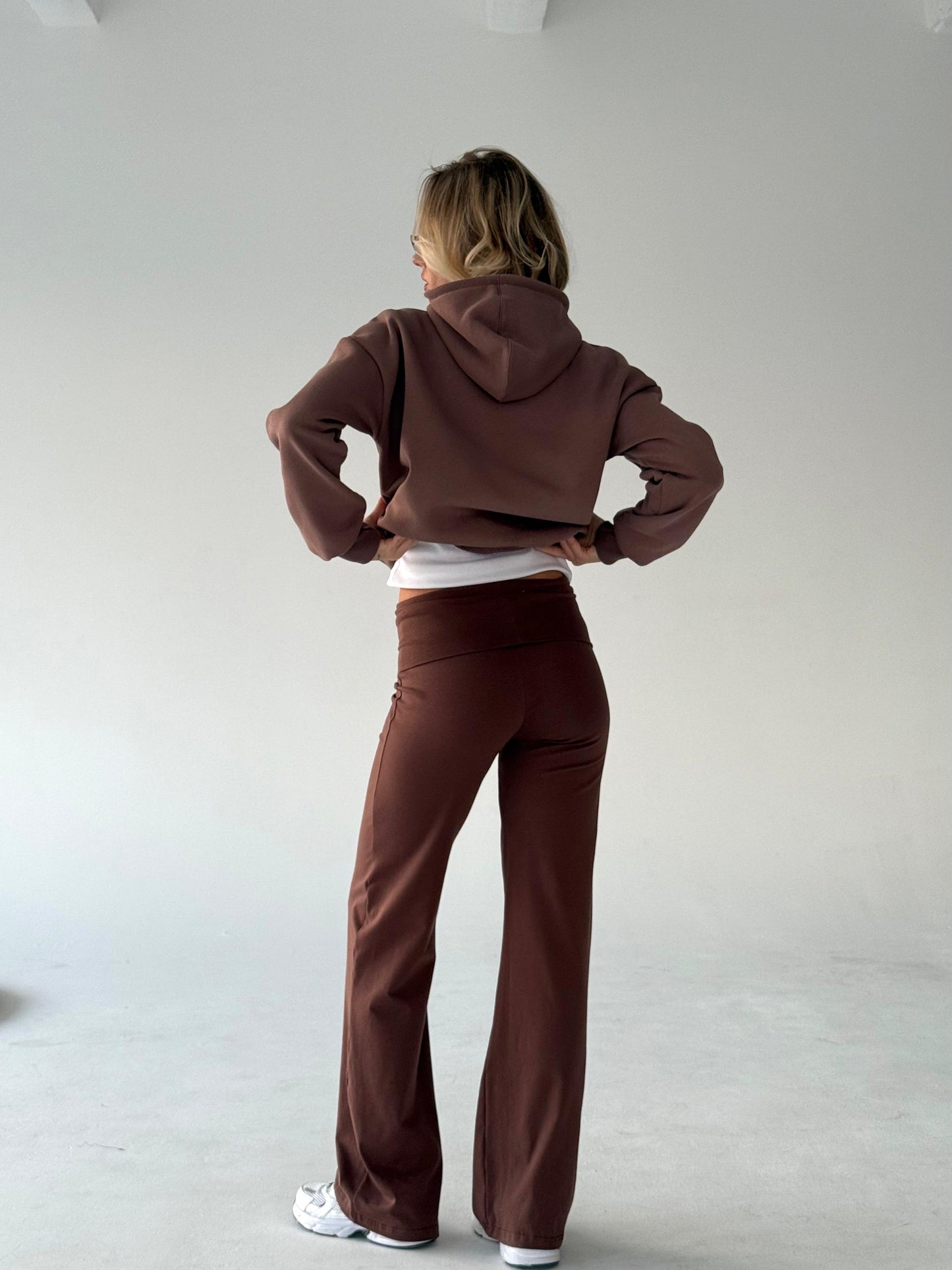 Chocolate brown cotton pants