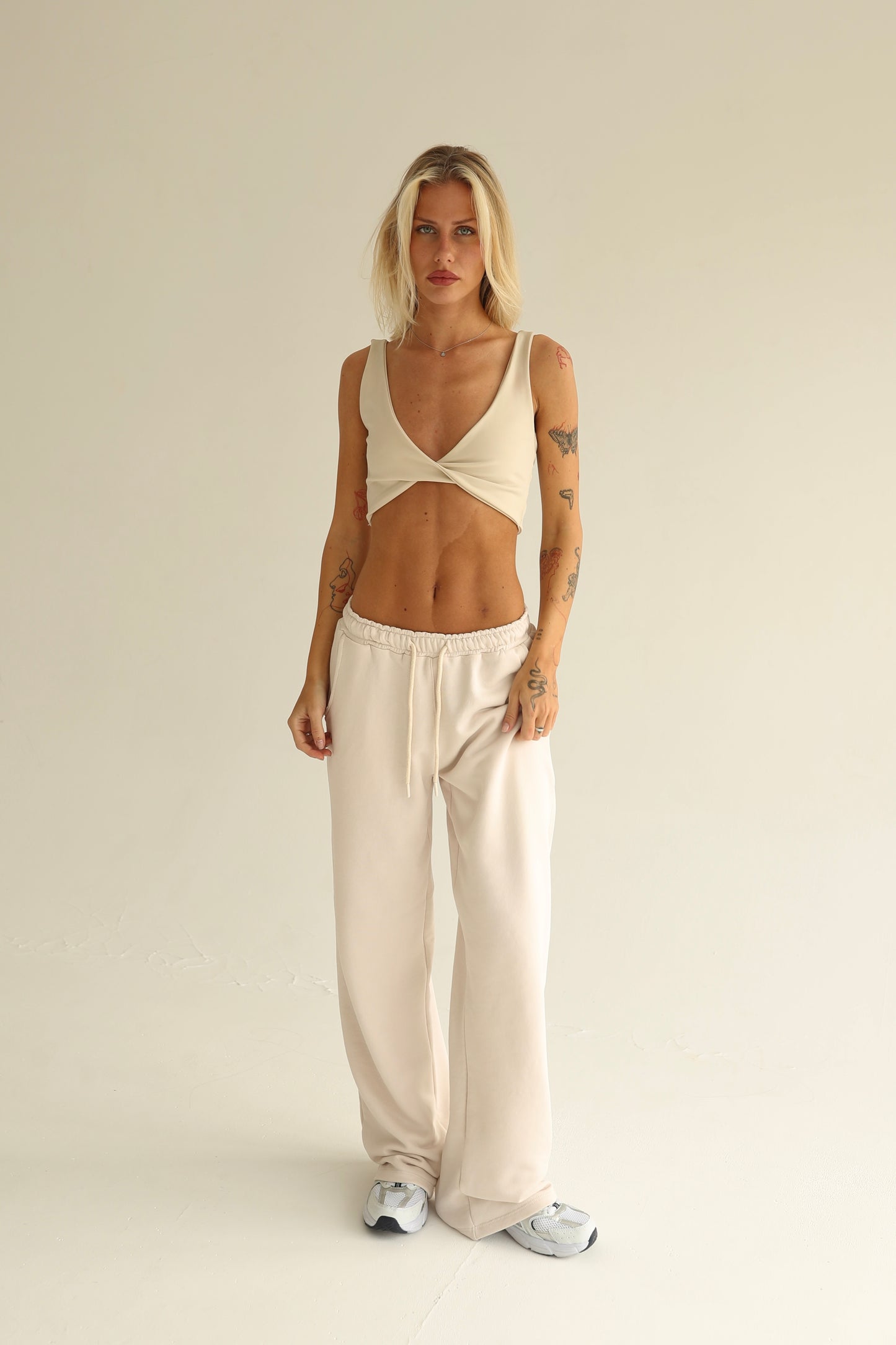 Vanilla cream straight sweatpants