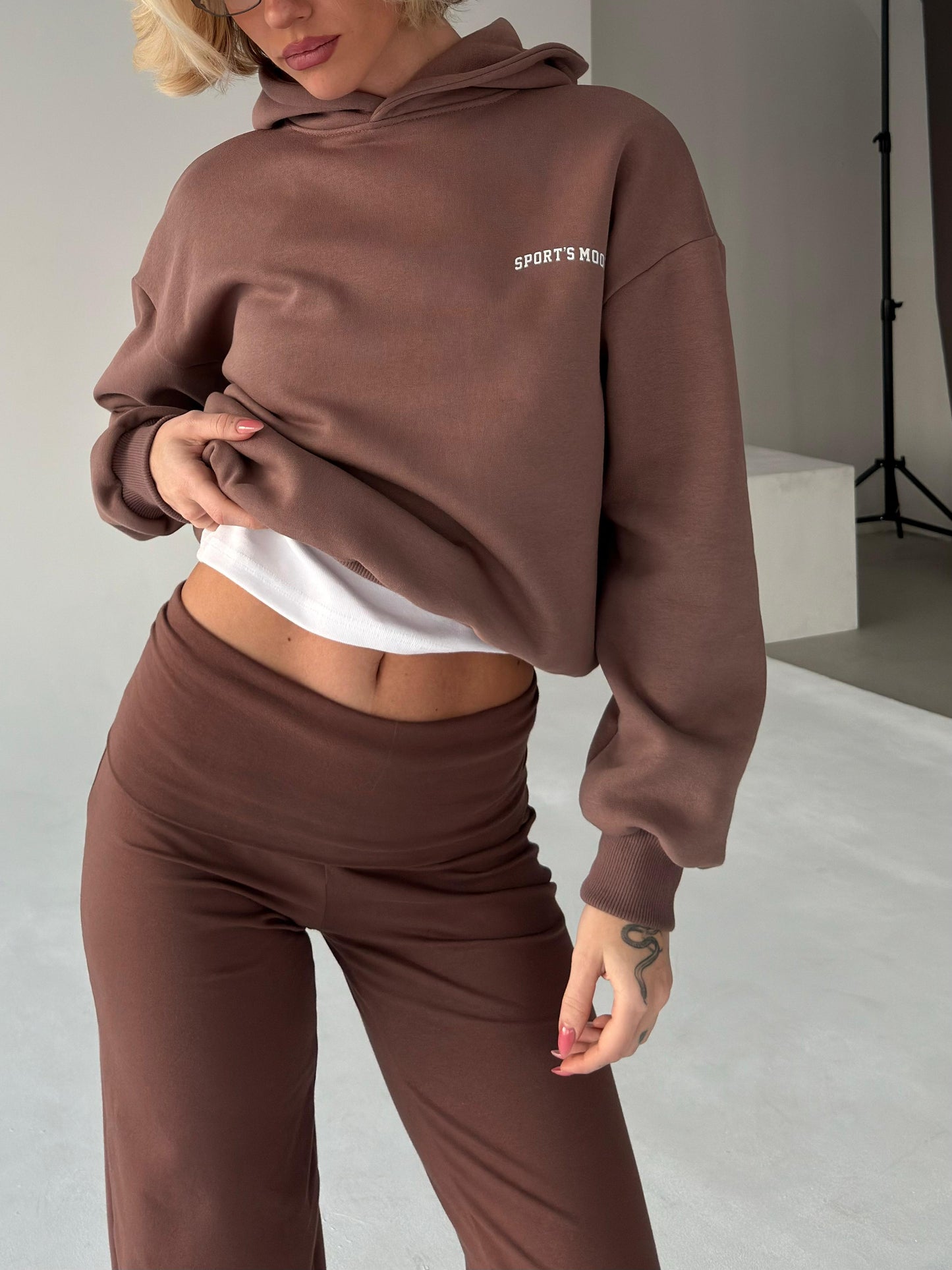 Chocolate brown cotton pants