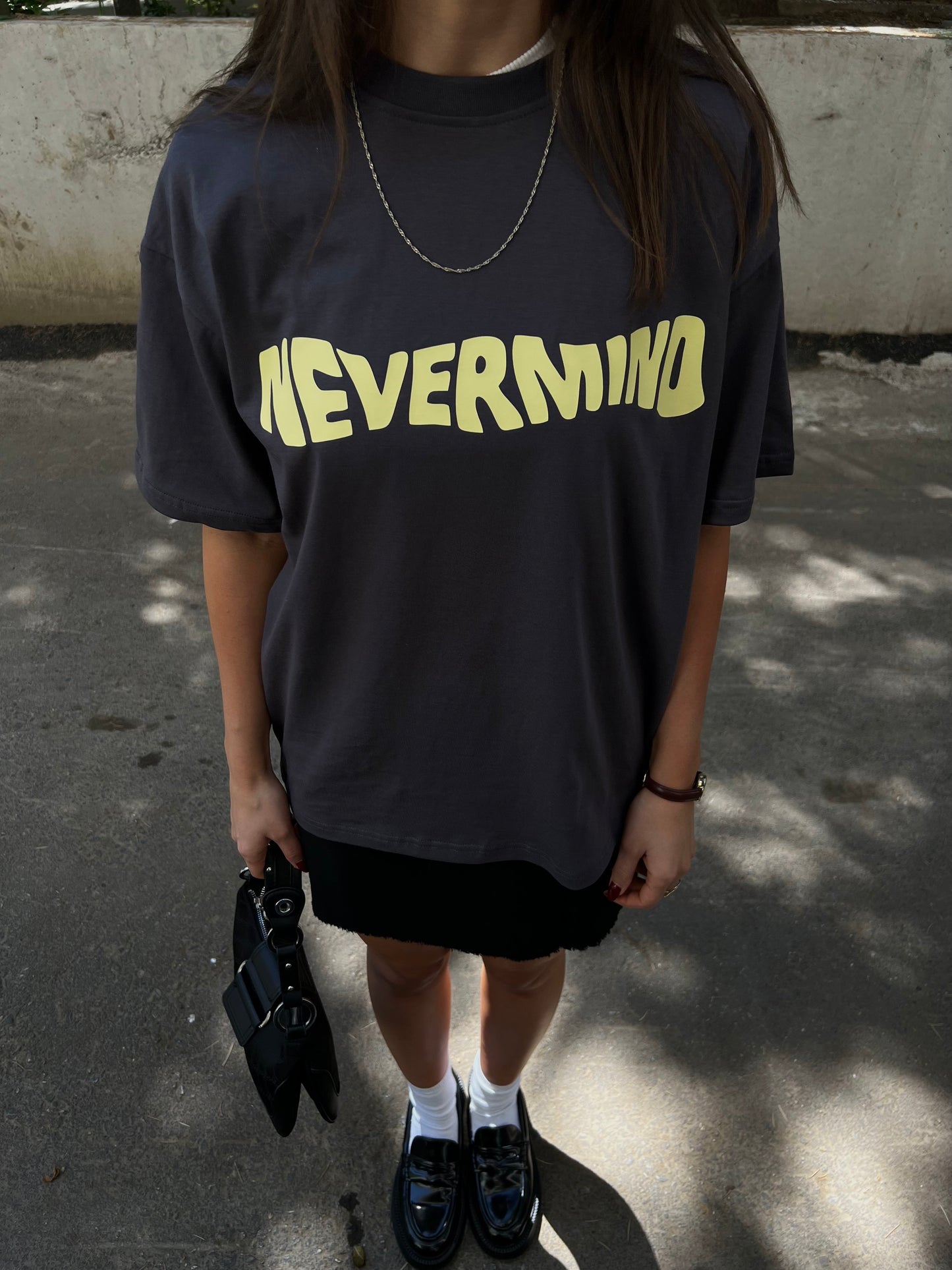 Dark gray oversize t-shirt