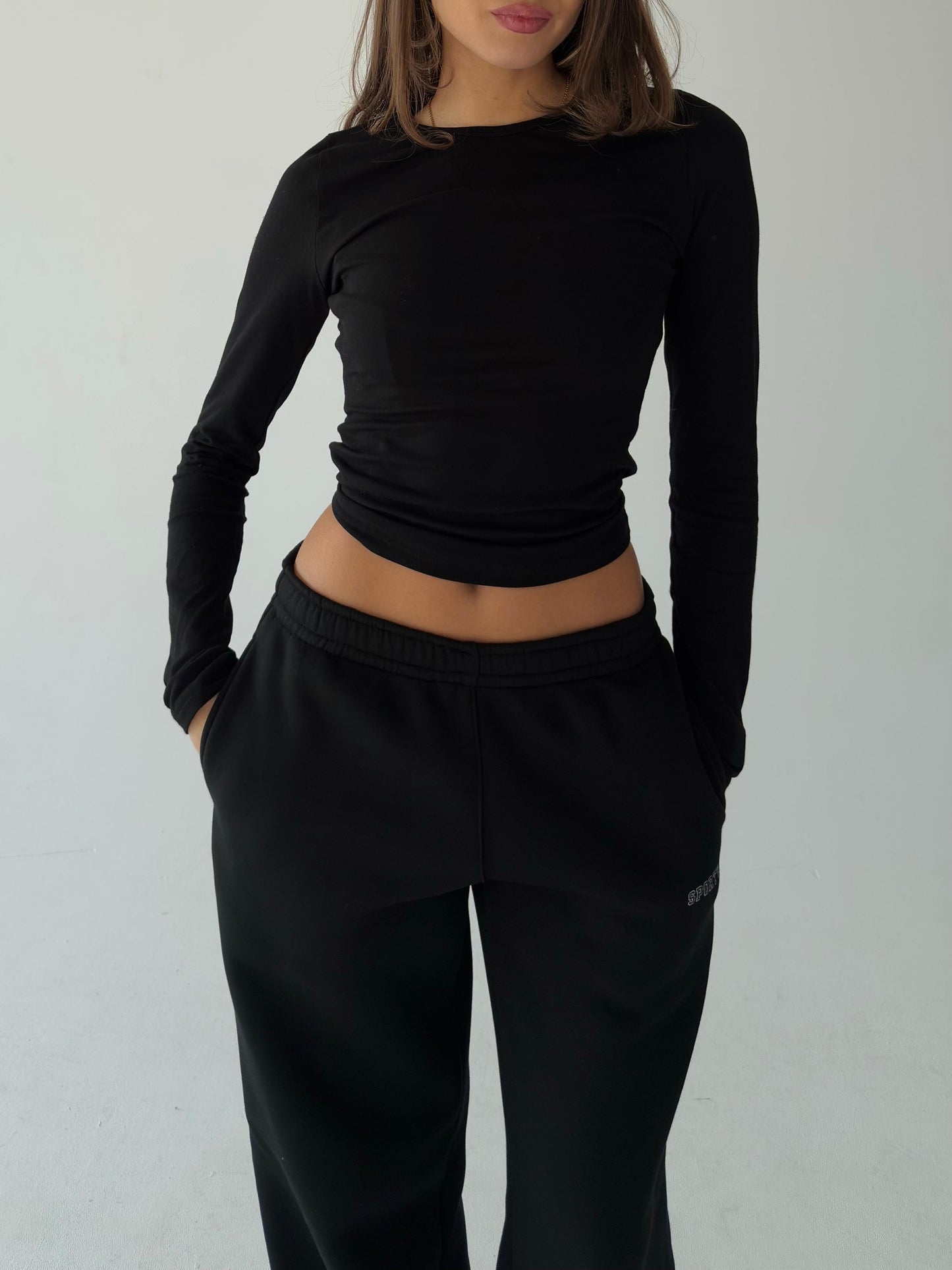 Black basic top,long sleeve