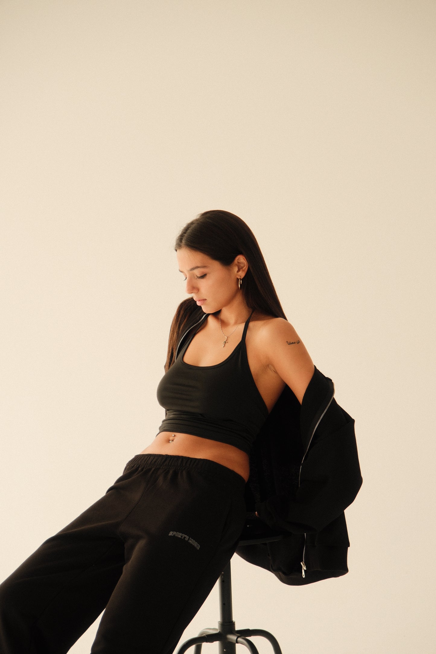 Black halter top