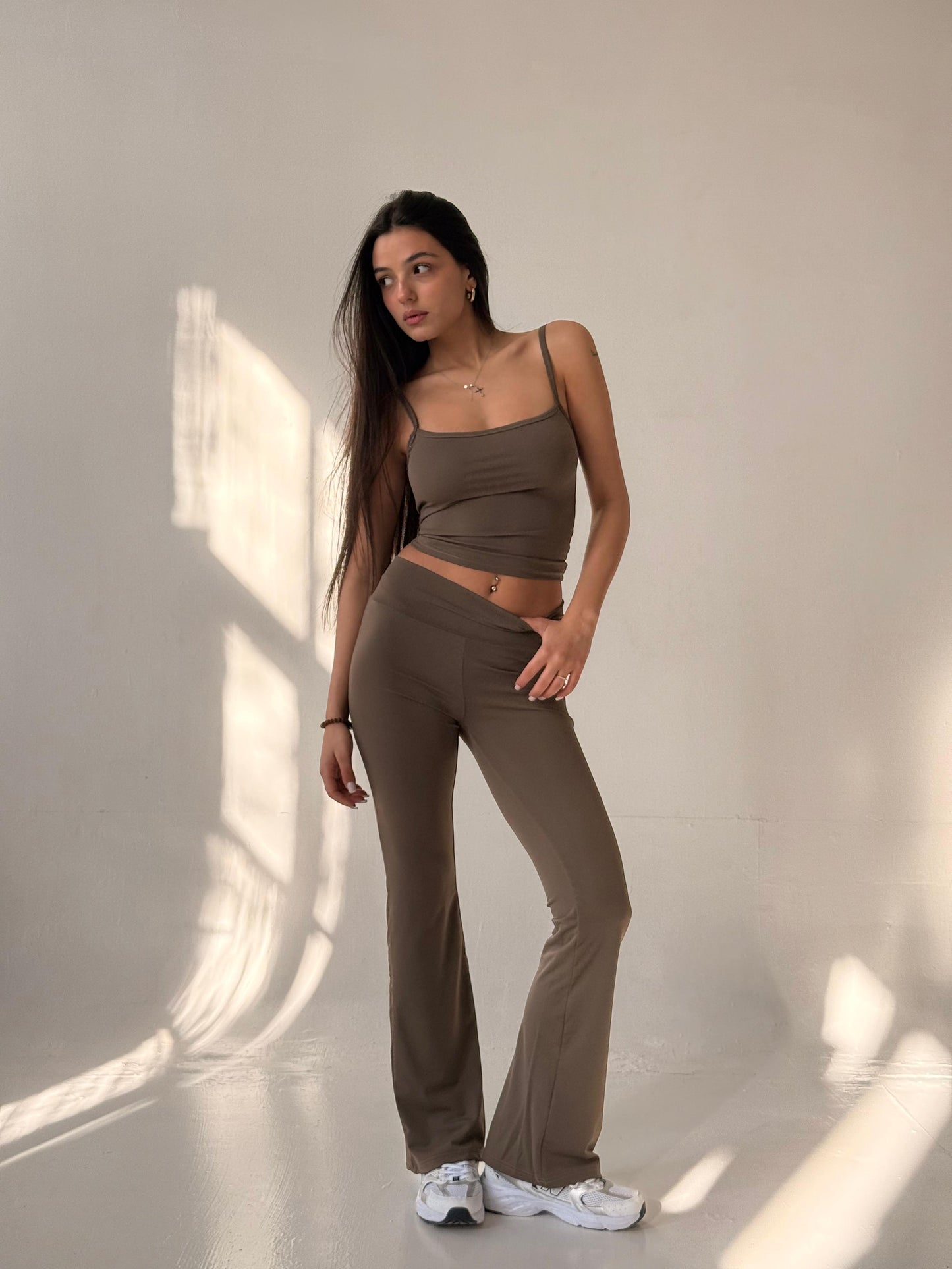 Soft brown bralette top
