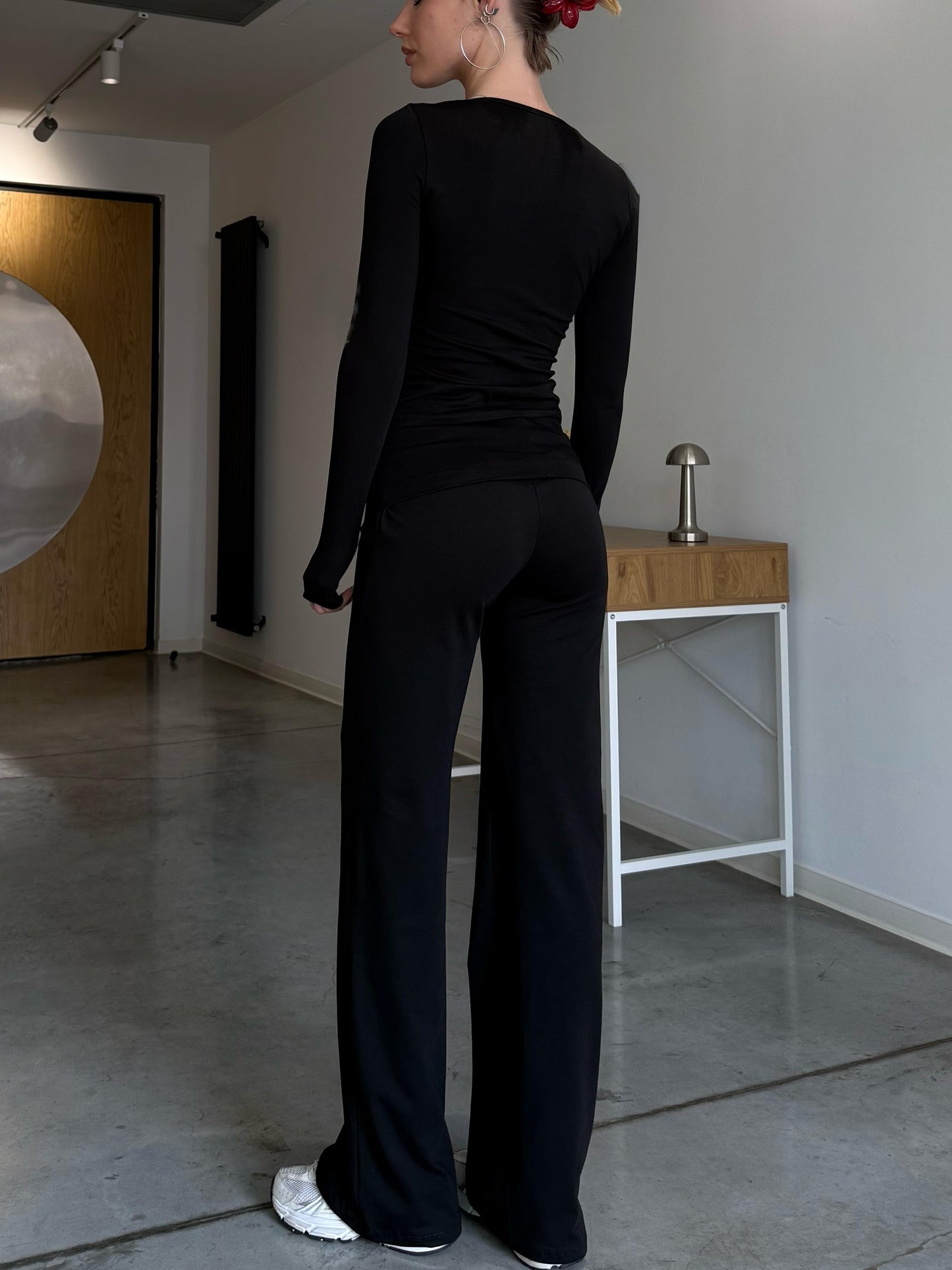 Black cotton pants