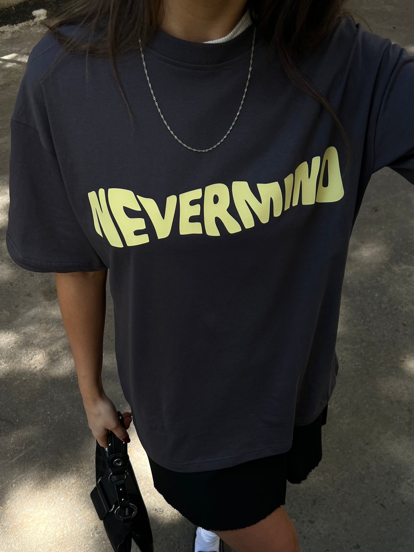 Dark gray oversize t-shirt
