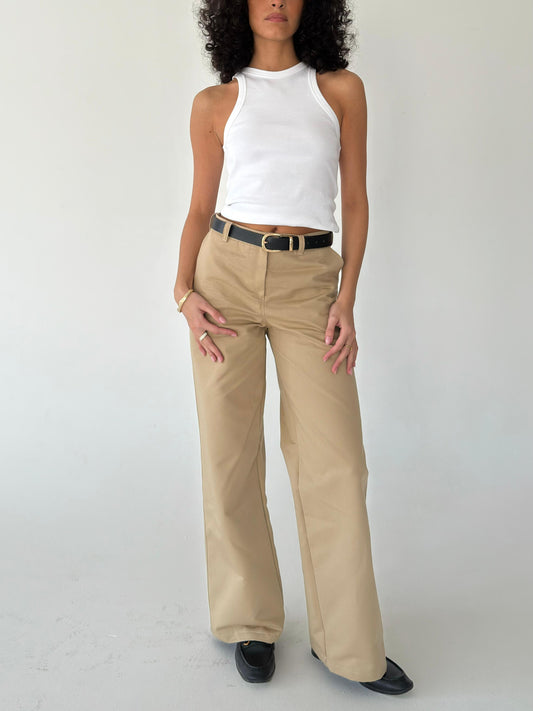 Urban gabardine pants with middle waist