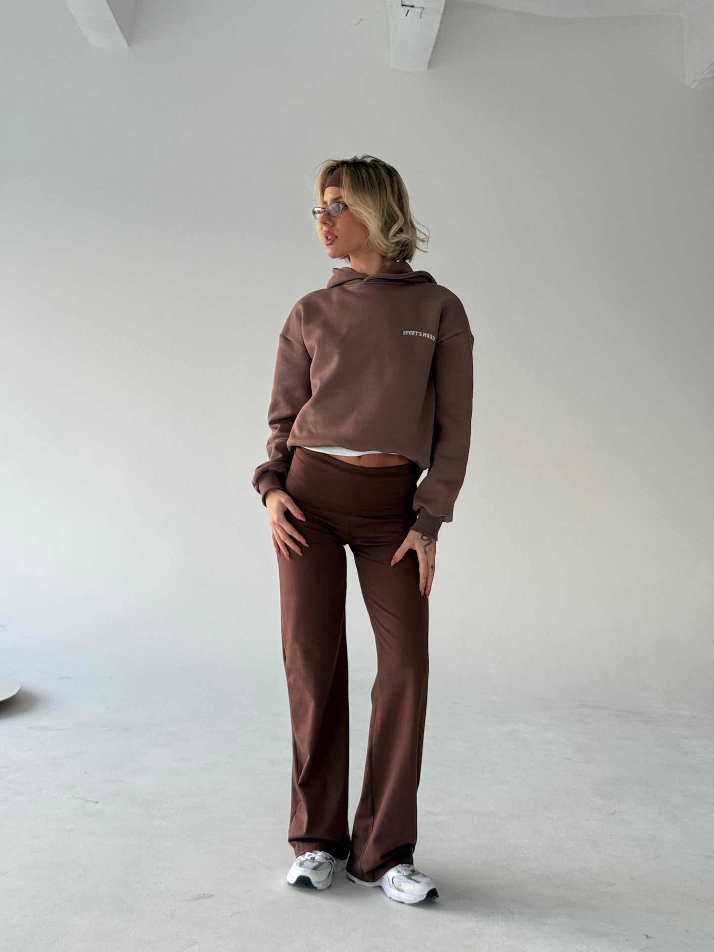 Chocolate brown cotton pants