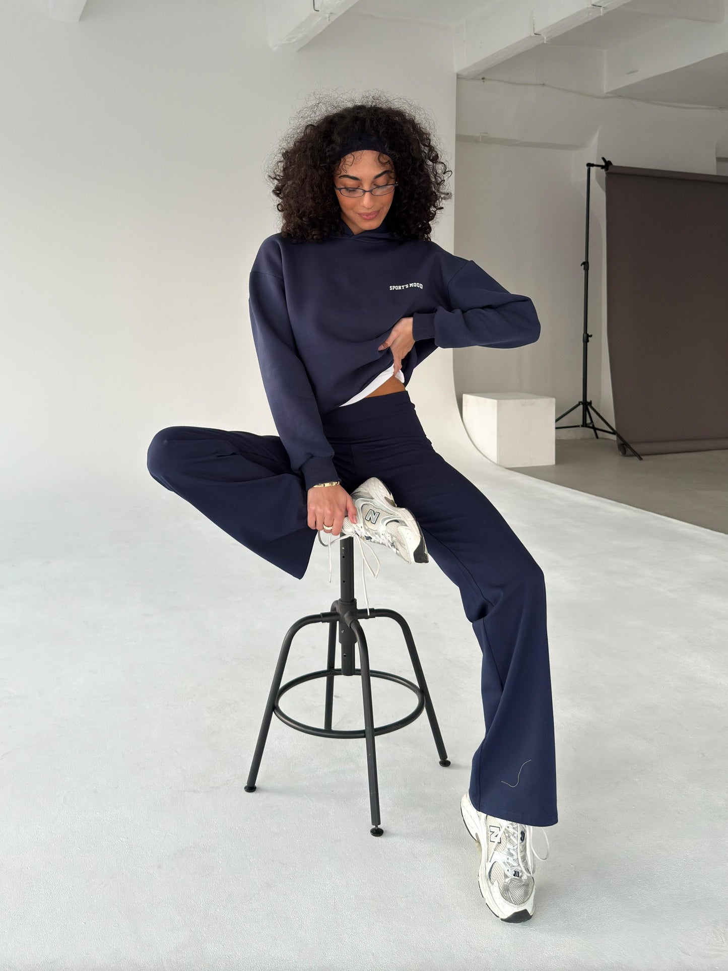 Navy blue cotton pants