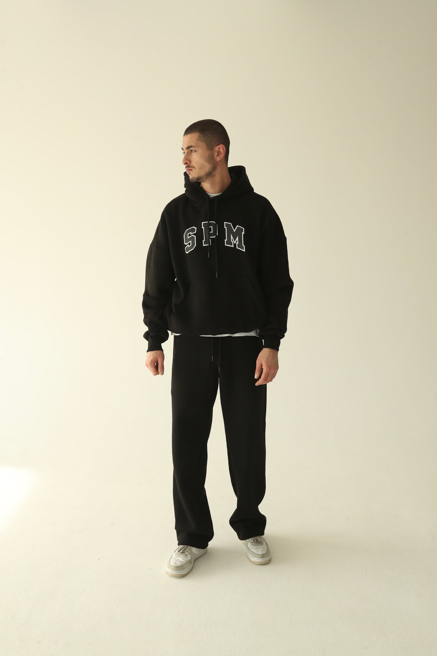 Men's Black warm oversize hoodie