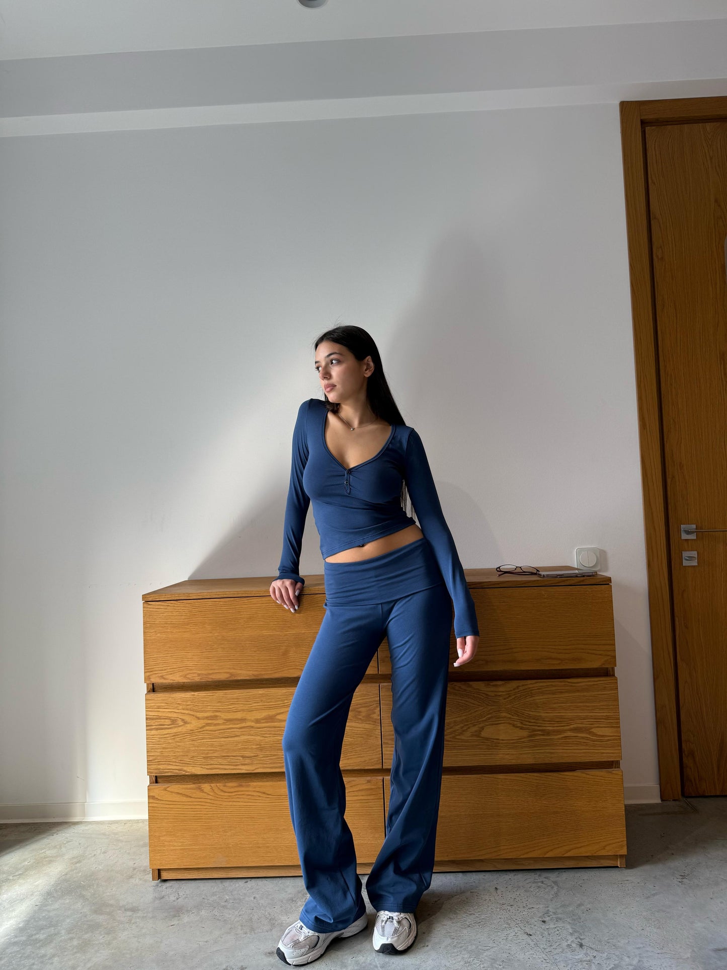 Midnight blue cotton pants