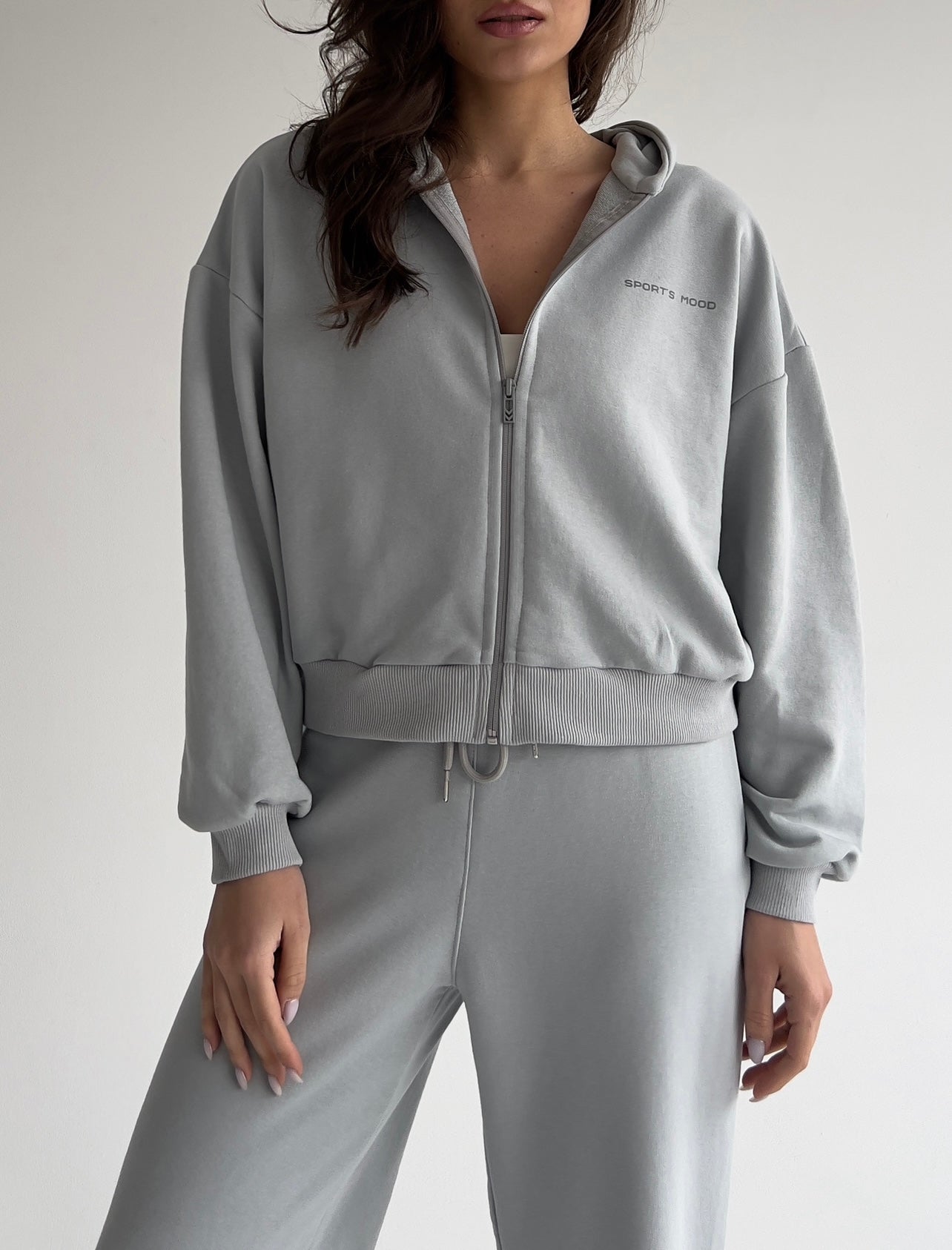Ghost,short zip-up hoodie