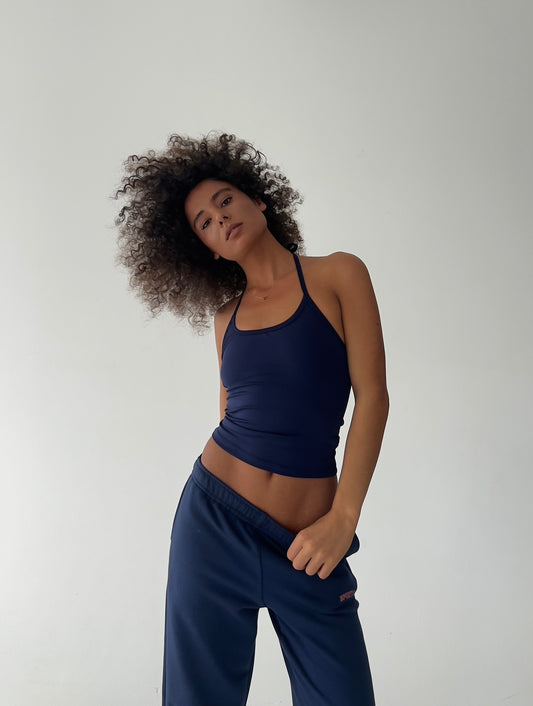 Navy blue halter top