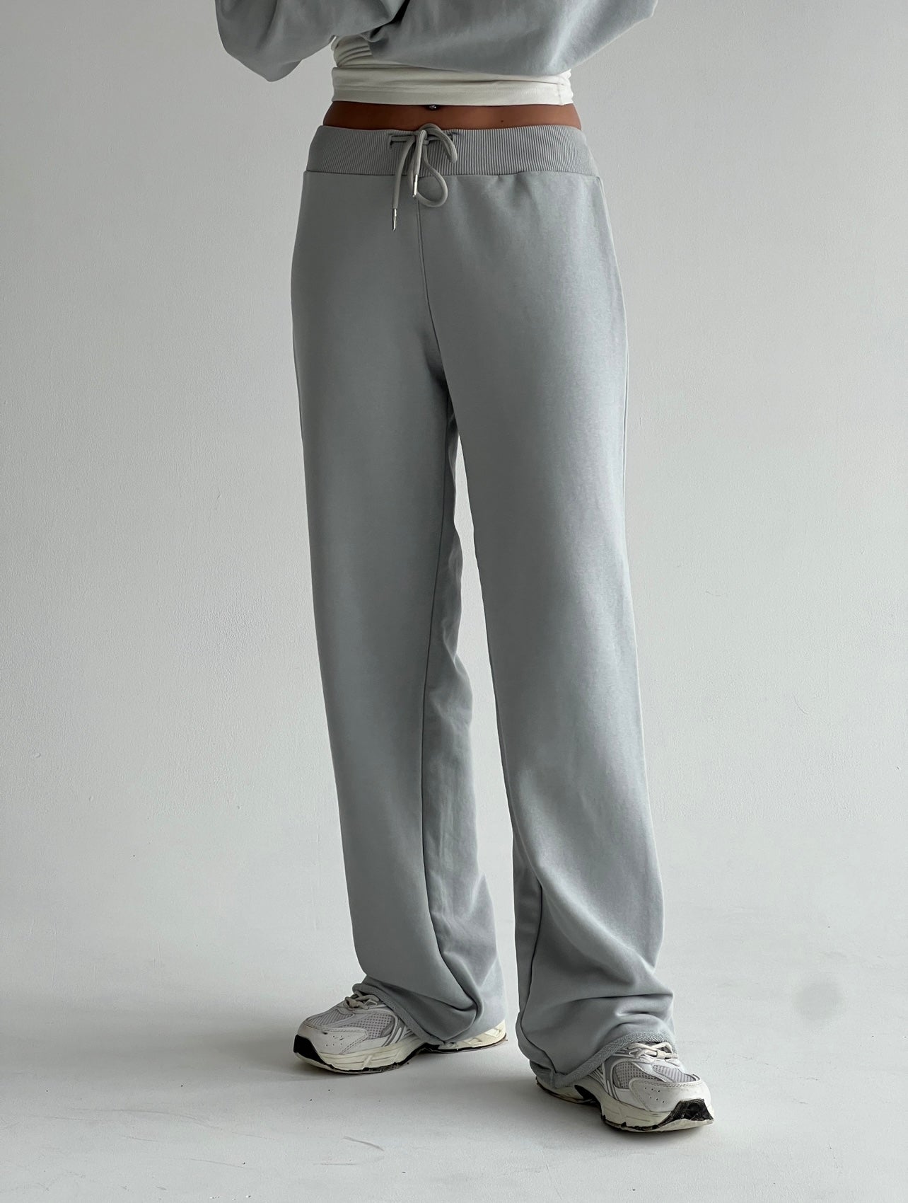 Ghost straight sweatpants with ribbed-knit waist