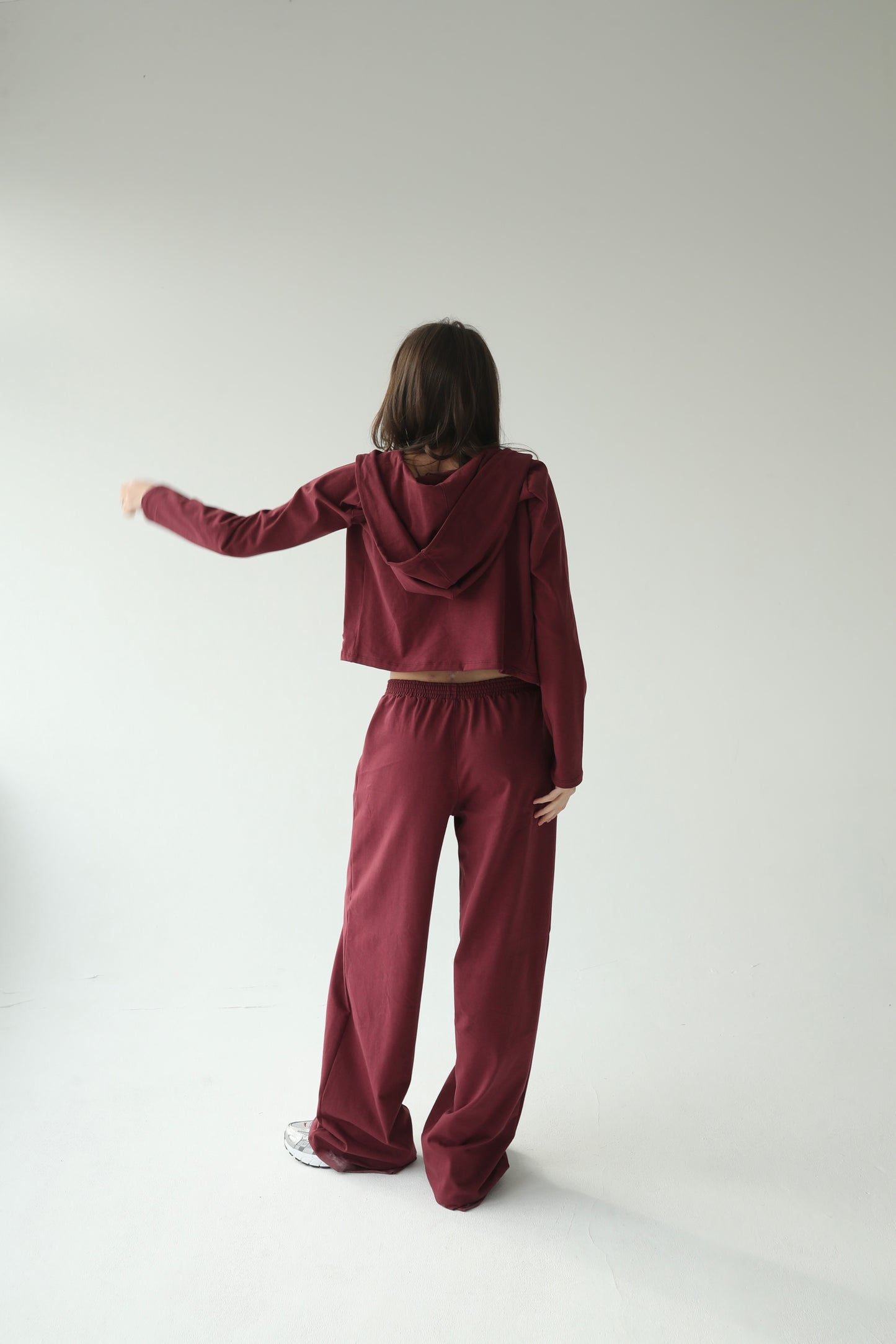 შინდისფერი ბამბის ჟაკეტი