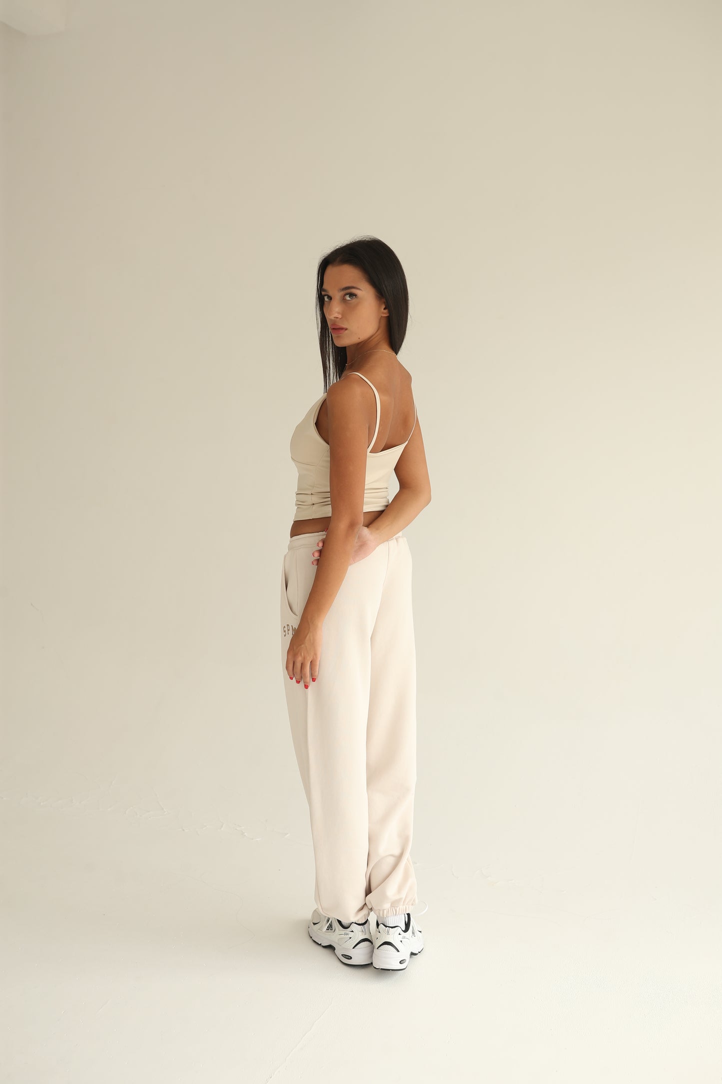 Vanilla cream V neck top