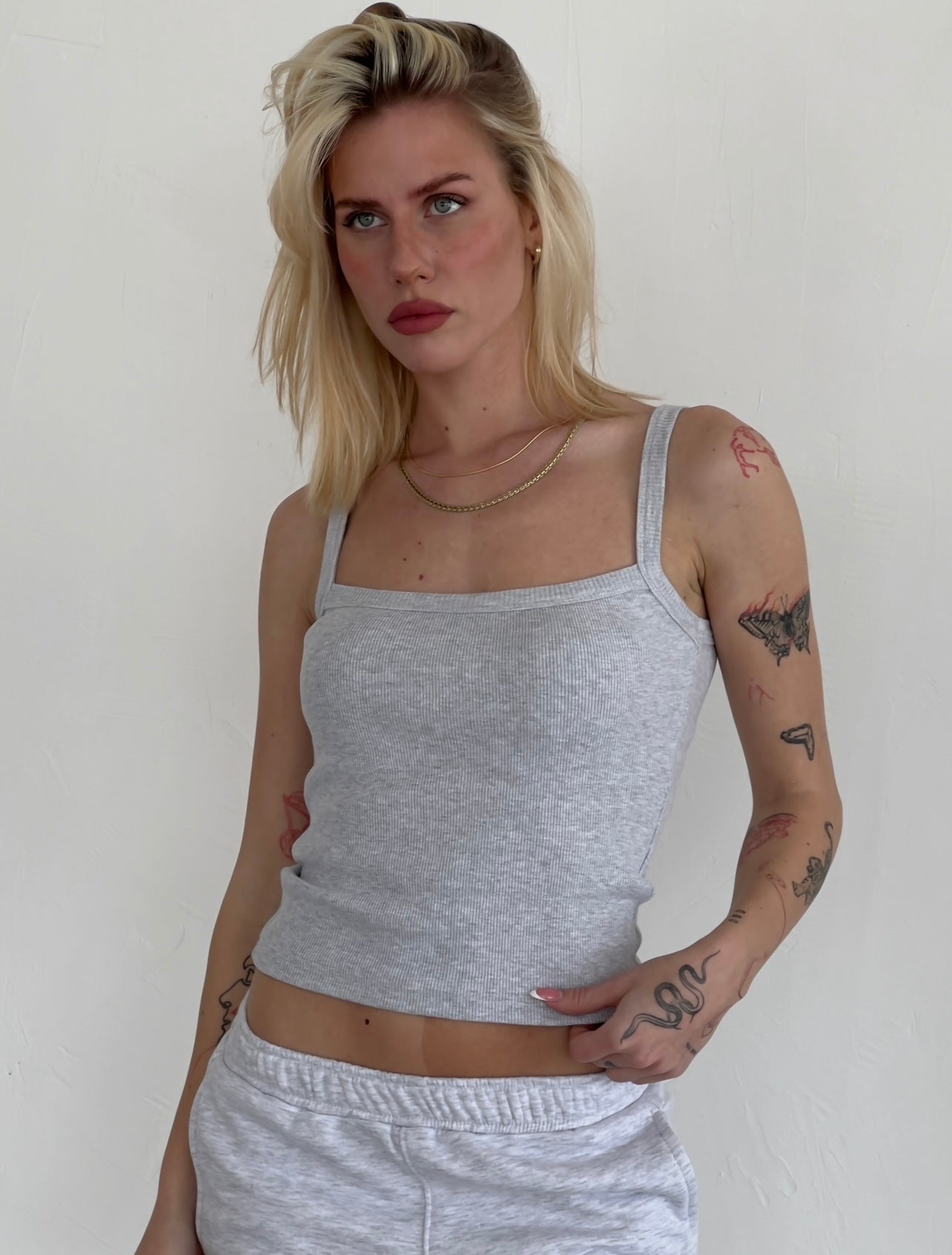 Light gray bralette tank top