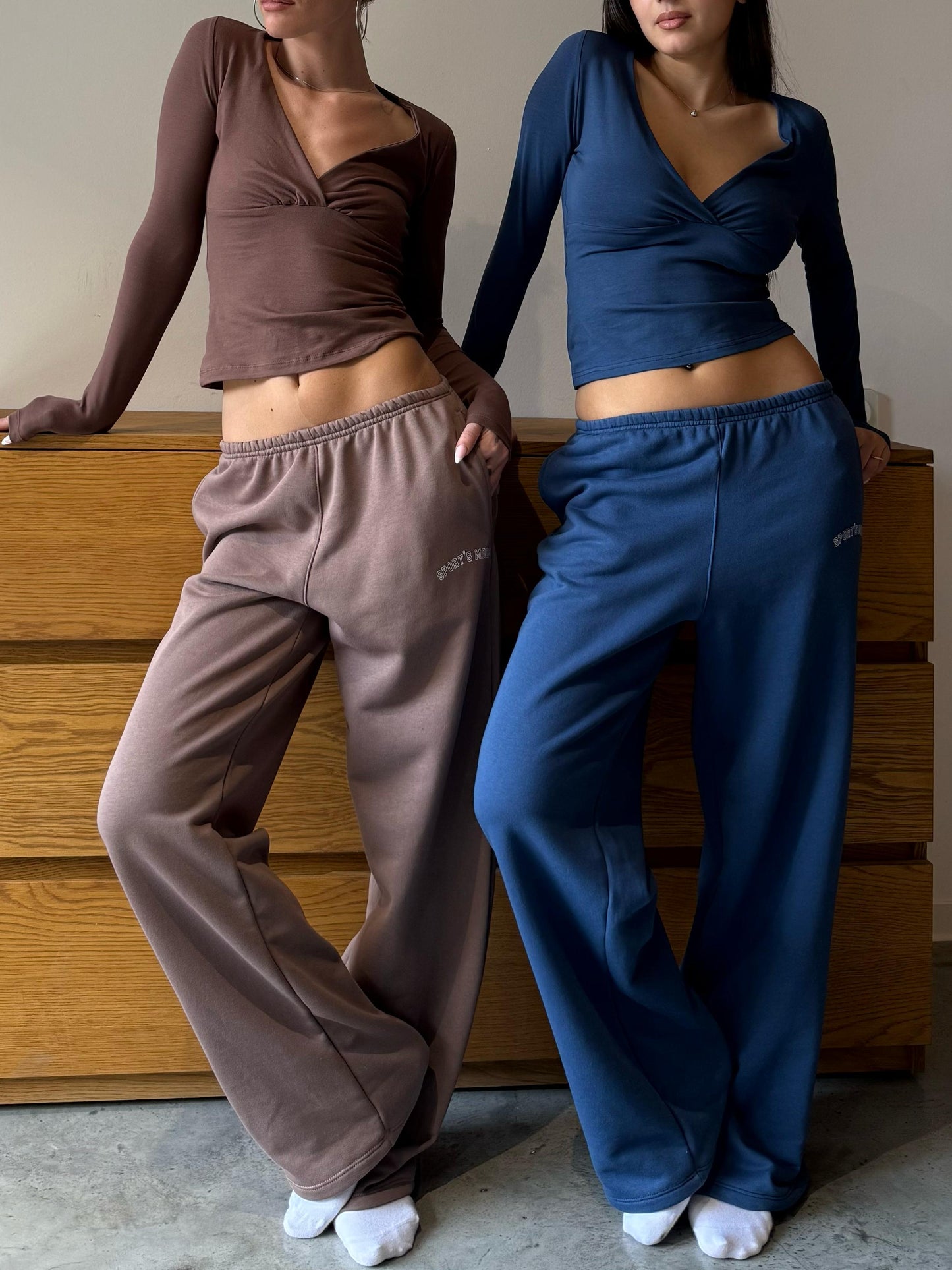 Midnight blue V crossed top
