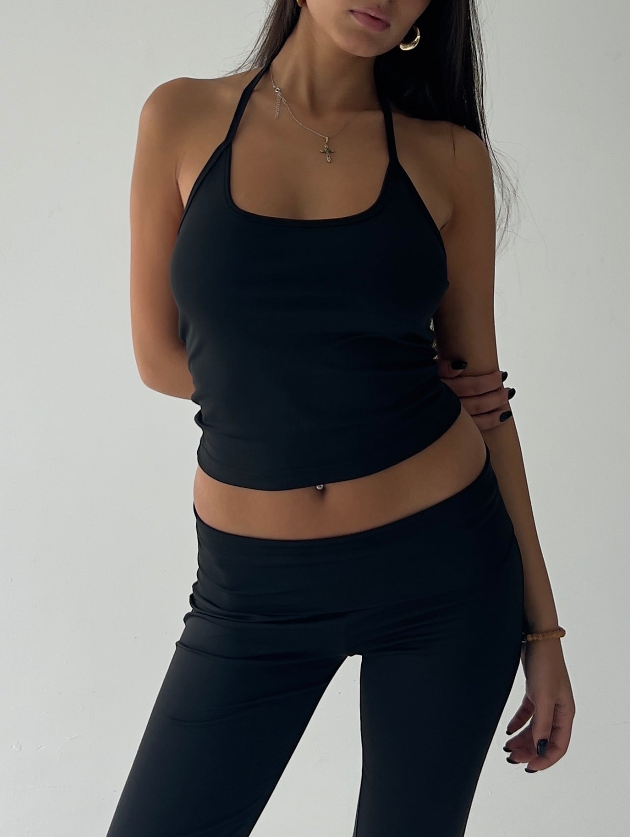 Black halter top