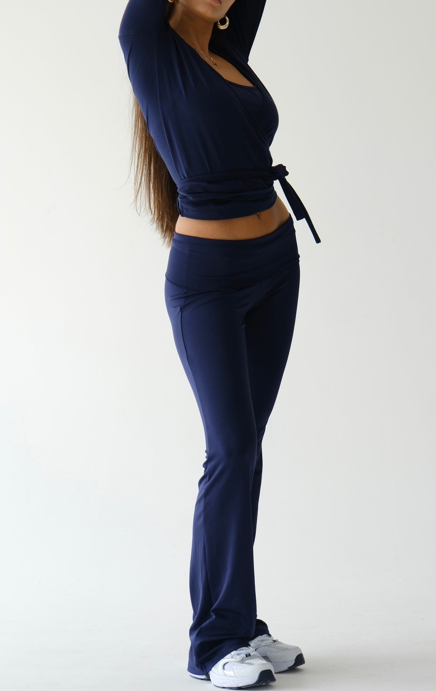 Navy blue low rise leggings