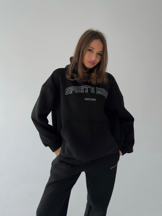 Black warm hoodie