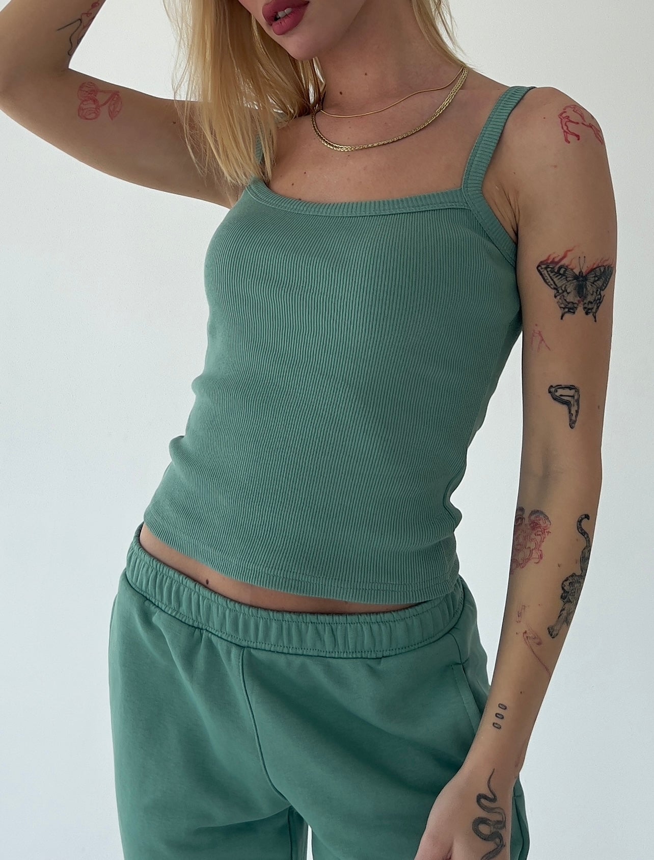 Menthol bralette tank top