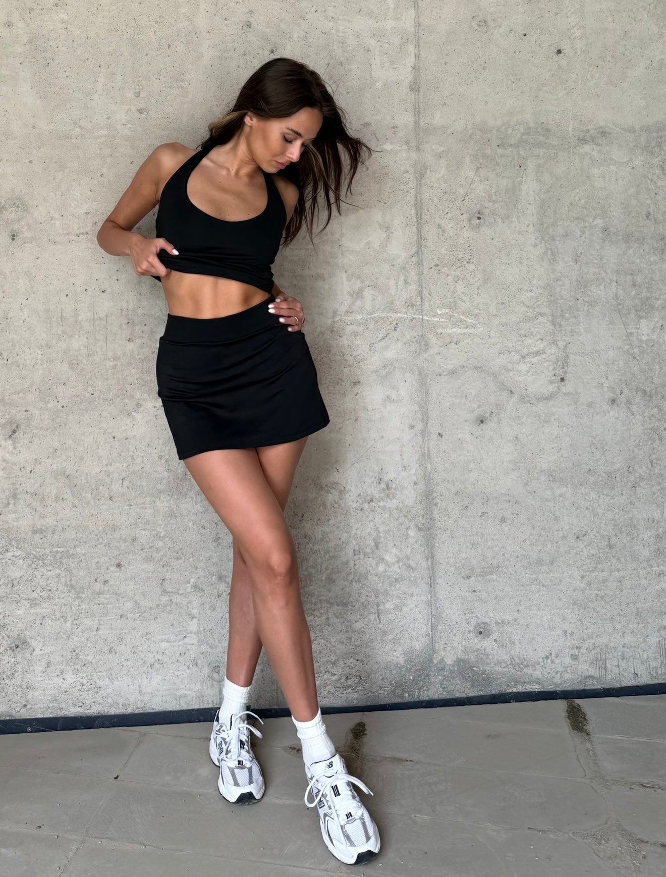 Black halter top