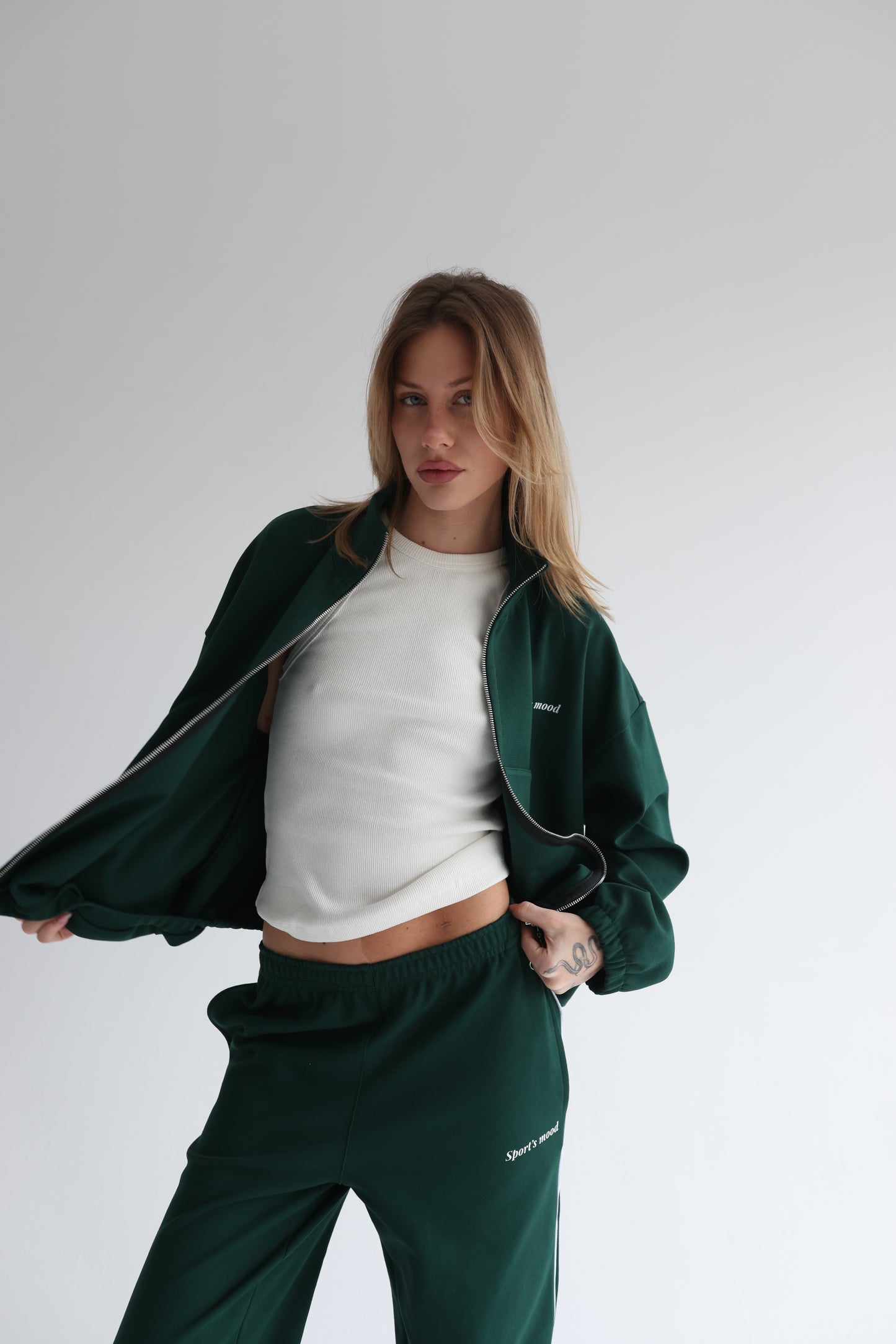 Forest green air track jacket