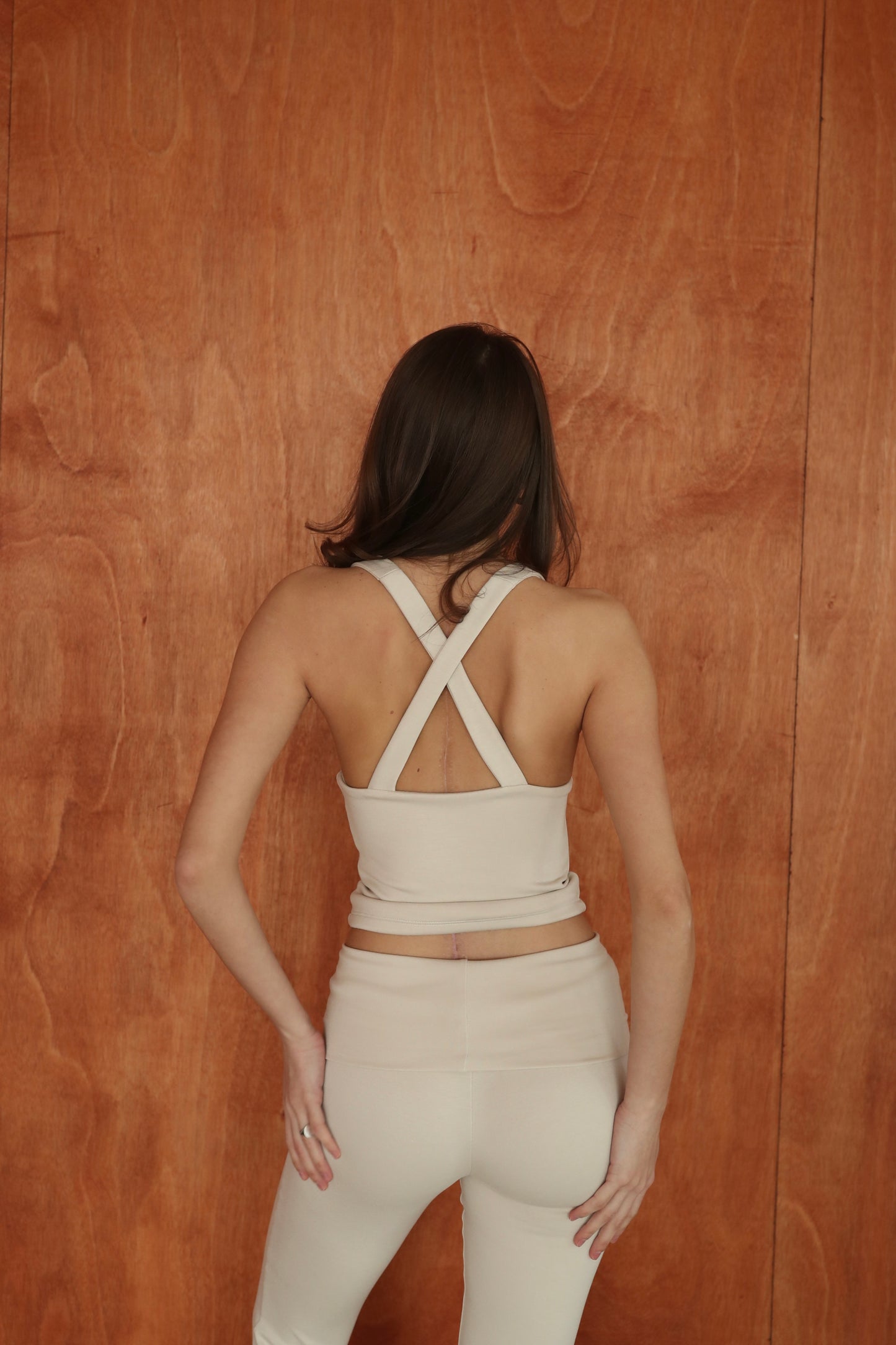 სპილოსძვლისფერი ჯვარედინი ტოპი