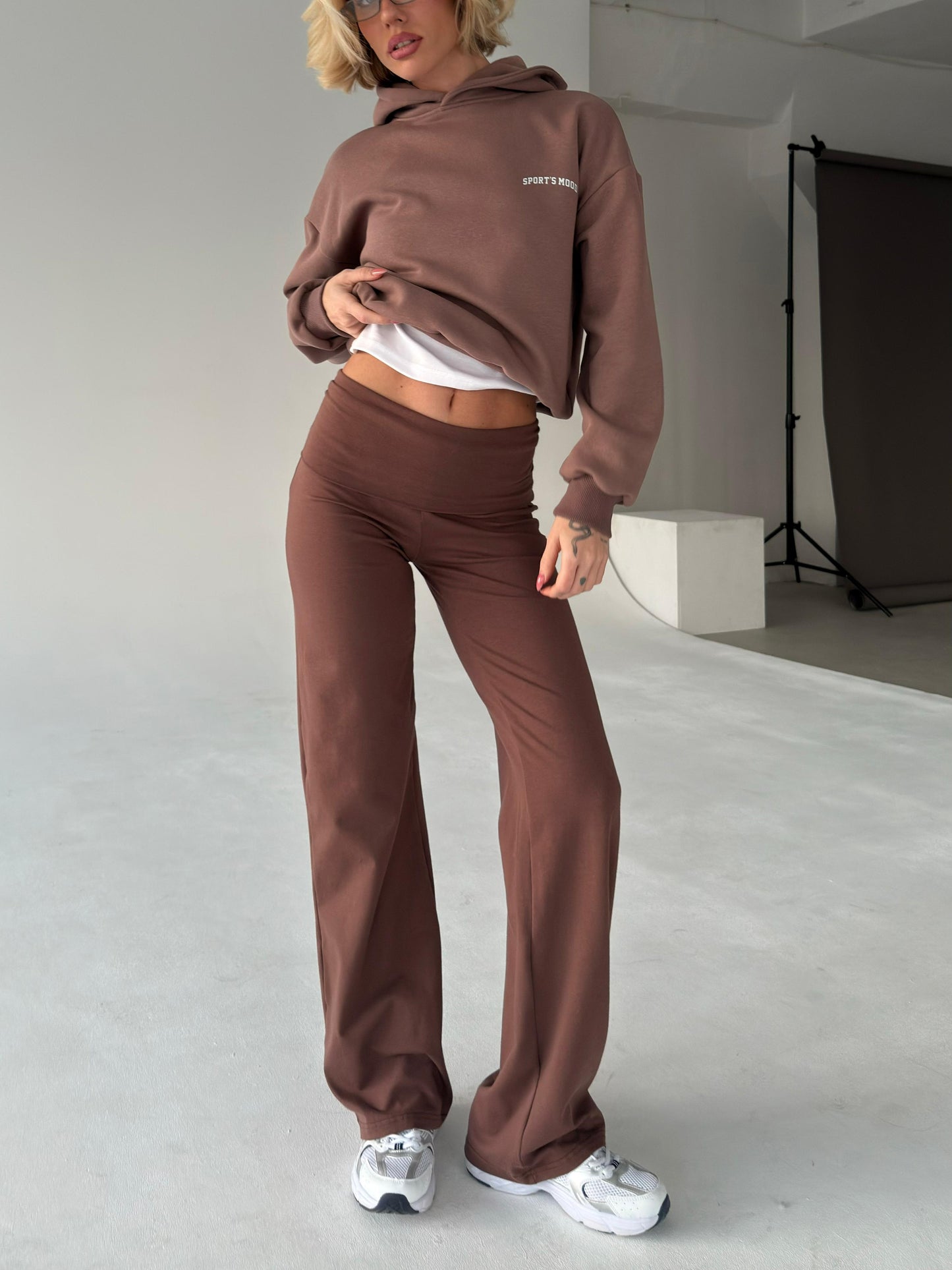 Chocolate brown cotton pants