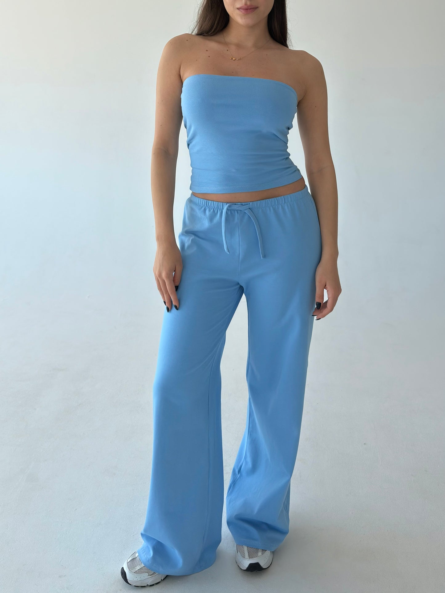 Baby blue tube top