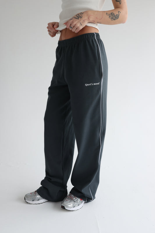 Graphite teal straight line sweatpants