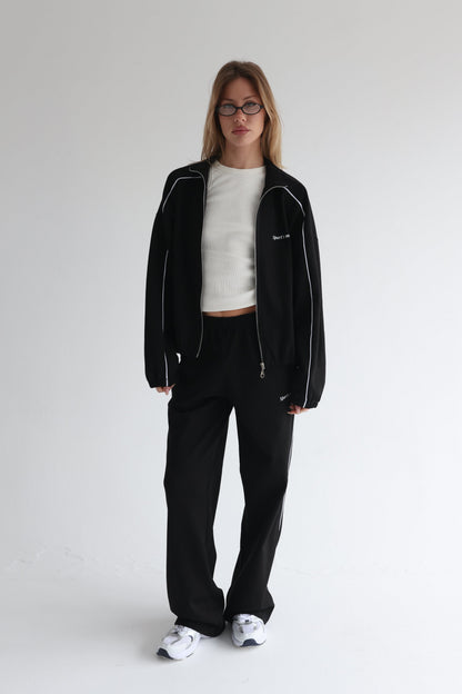 Black line track jacket