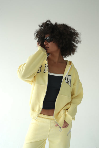 ლიმონისფერი ოვერსაიზ ჟაკეტი