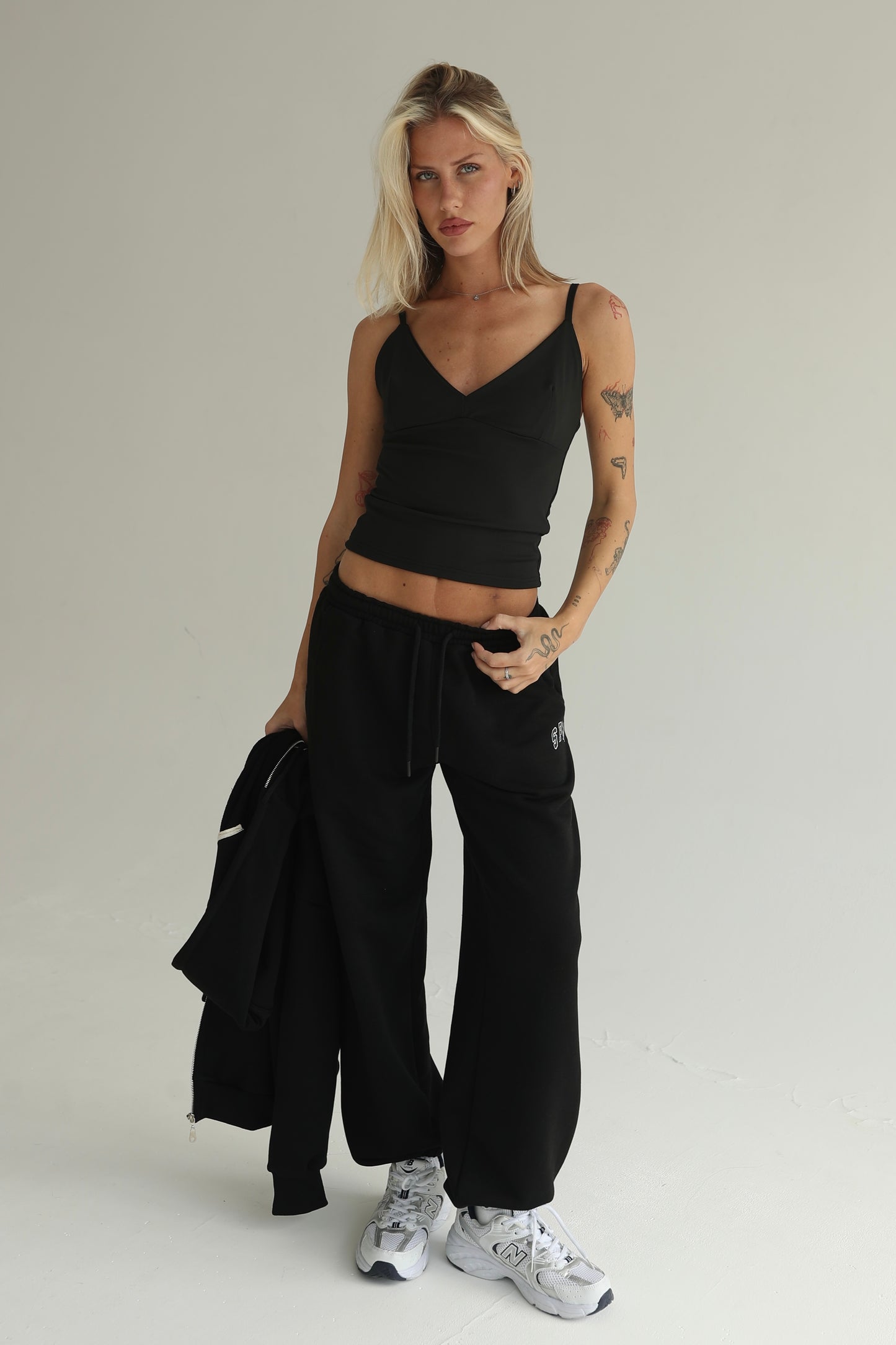 Black V neck top