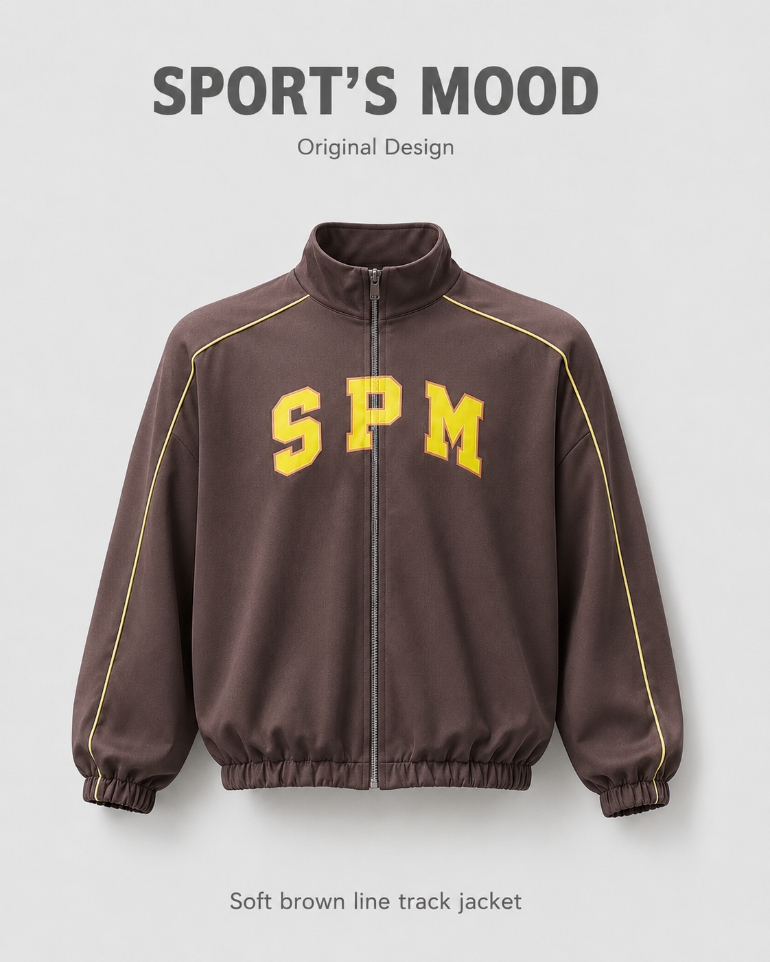 Soft brown line track jacket