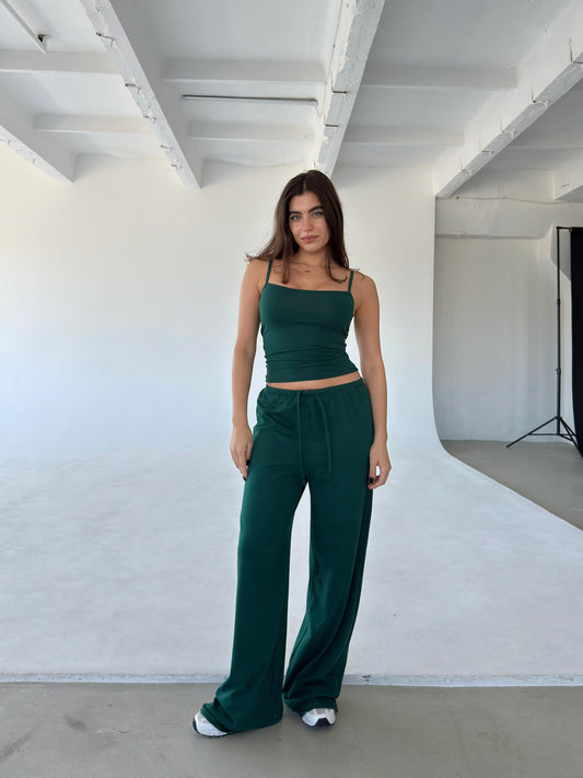 Green lounge pants