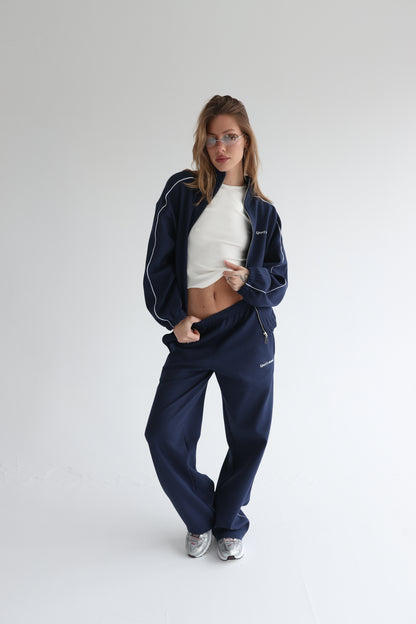 Navy blue track line jacket