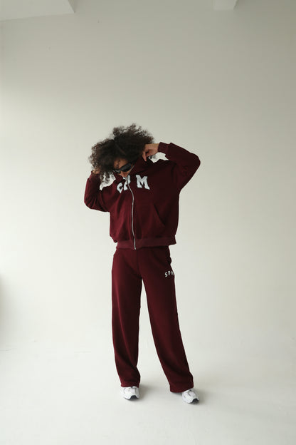 შინდისფერი სწორი სპორტული შარვალი