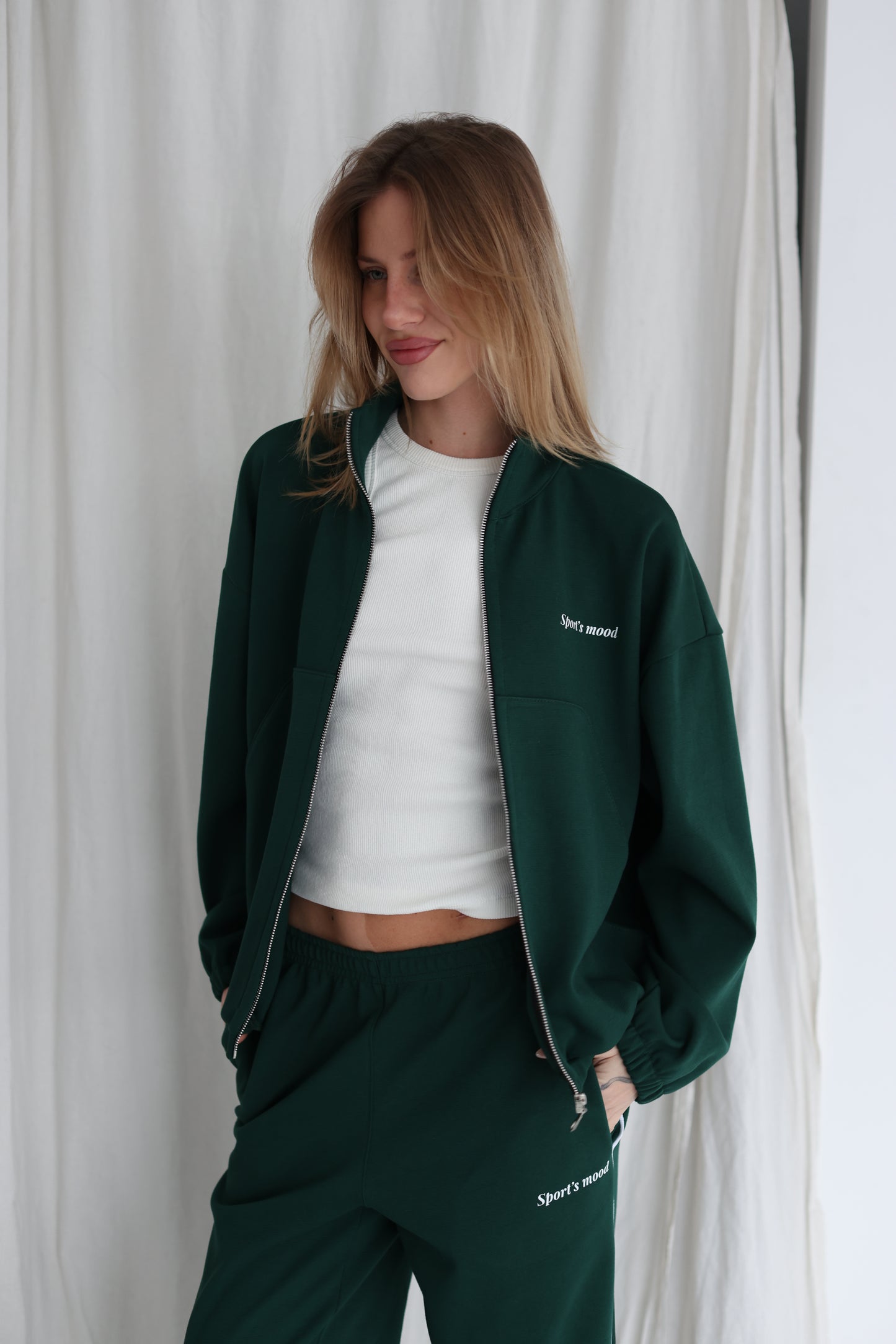 Forest green air track jacket